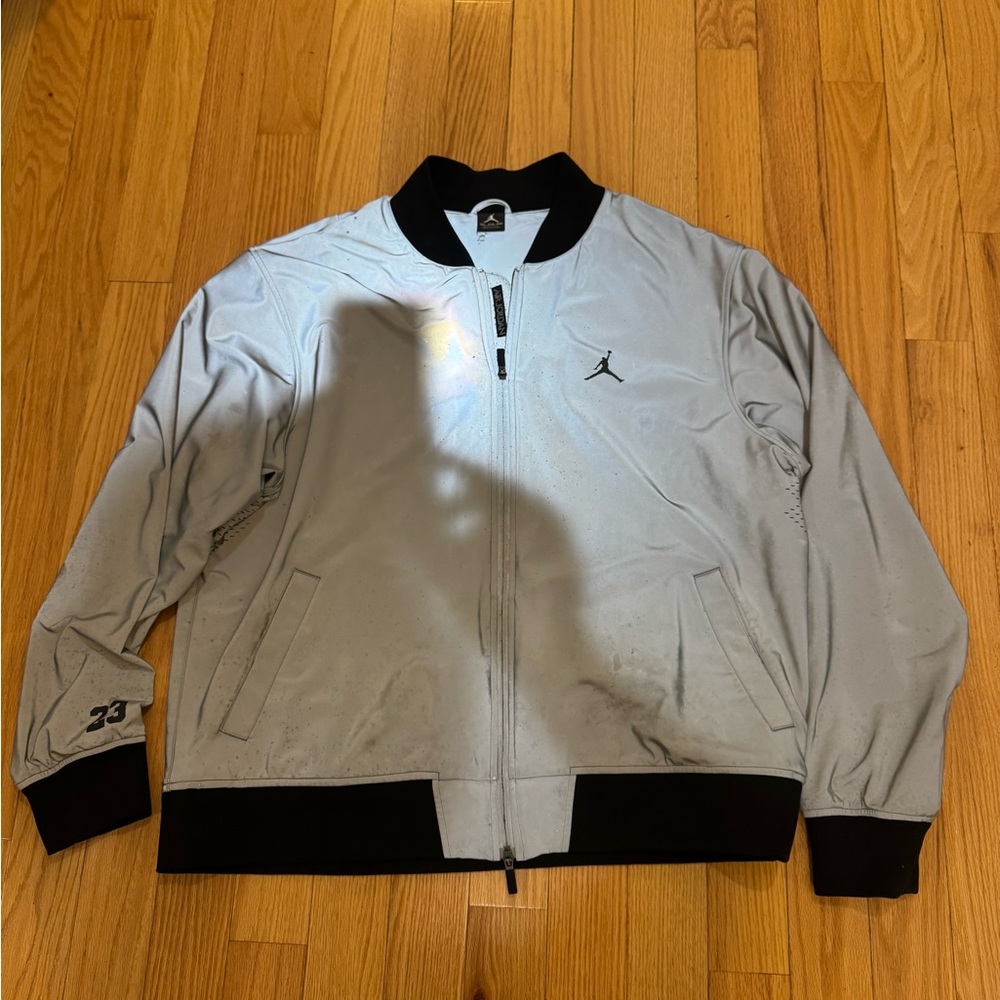 Nike Air Jordan Silver Reflective Jacket men’s 3XL